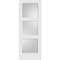 Codel Doors 32" x 80" Primed 3-Panel Equal Panel Interior Shaker Slab Door with White Lami Glass 2868pri8433GL - alternate 1